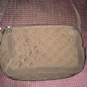 Vera Bradley solid brown over the shoulder purse